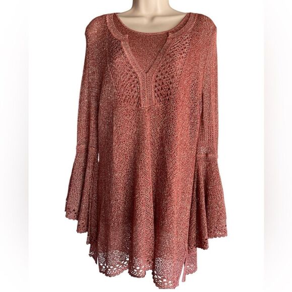 Chico’s Pullover Tank w/Sweater Long Bell Sleeve Size 1 Like new - Picture 4 of 6